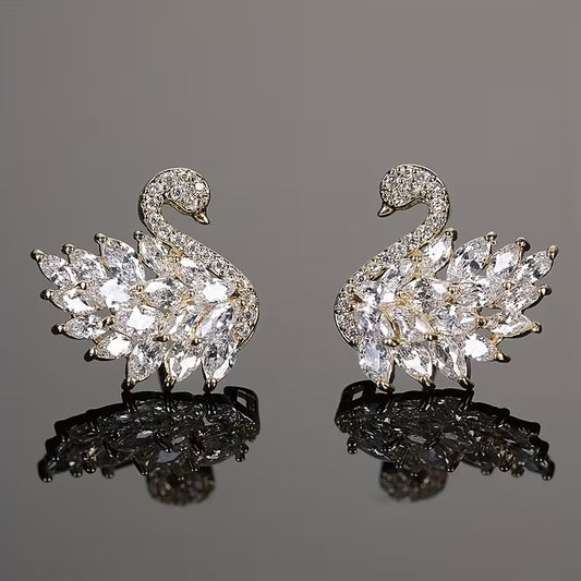Royal Style Swan Earring