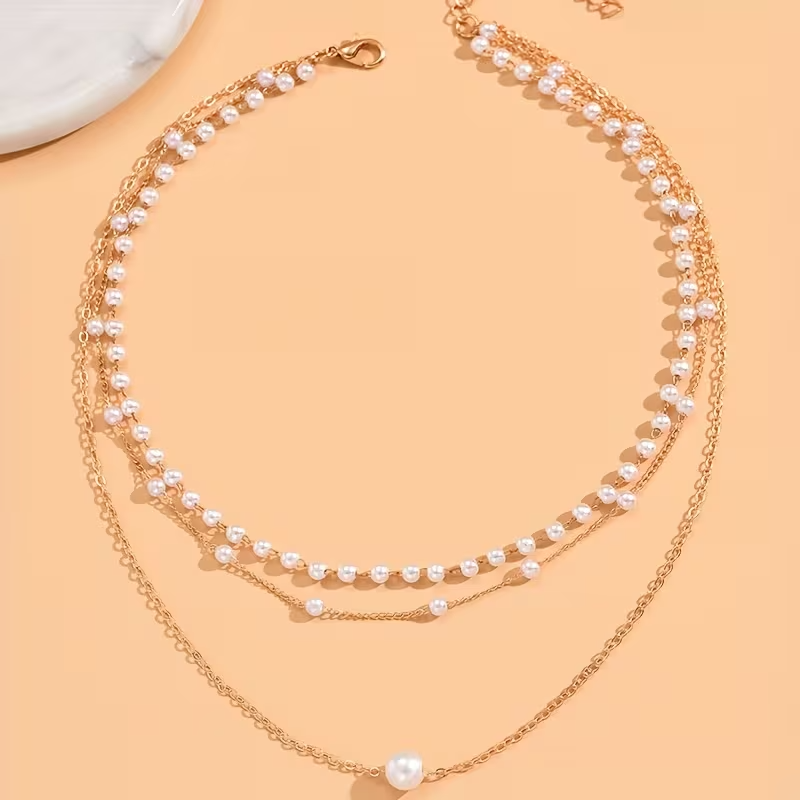 3-Layer Handmade Collarbone Necklace