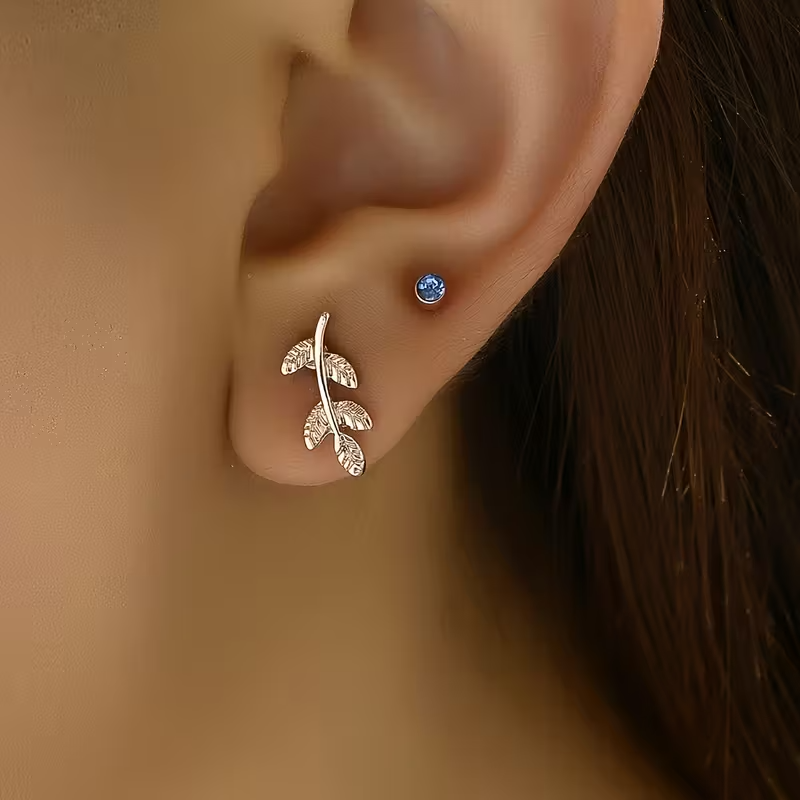 Butterfly & Rhinestone — 5 Pcs Earring Set