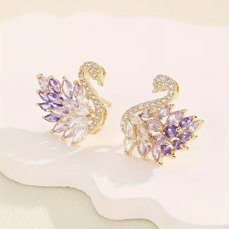 Royal Style Swan Earring