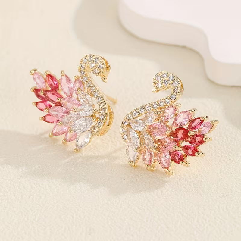 Royal Style Swan Earring