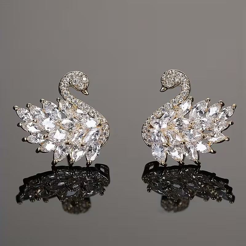 Royal Style Swan Earring