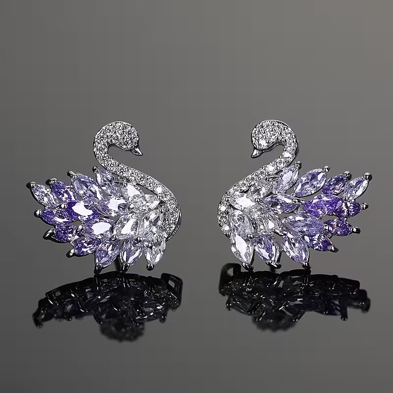 Royal Style Swan Earring