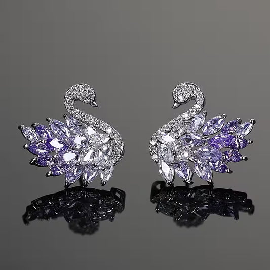 Royal Style Swan Earring