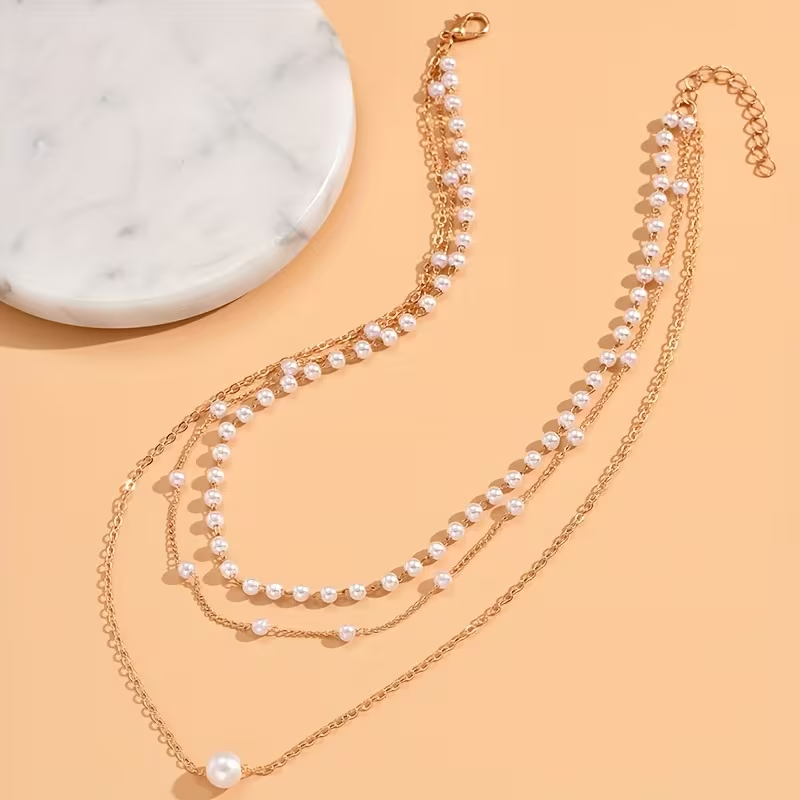 3-Layer Handmade Collarbone Necklace