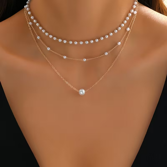 3-Layer Handmade Collarbone Necklace