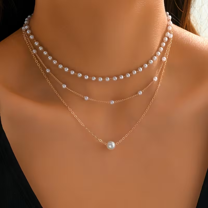 3-Layer Handmade Collarbone Necklace