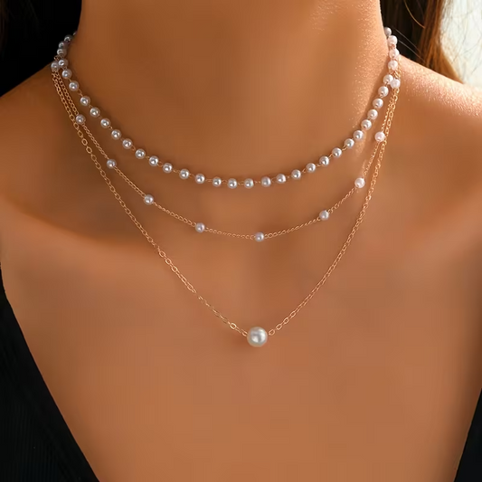 3-Layer Handmade Collarbone Necklace